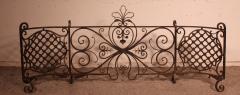 Large Fire Place Screen Or Firewall In Wrought Iron 19th Century - 3335304