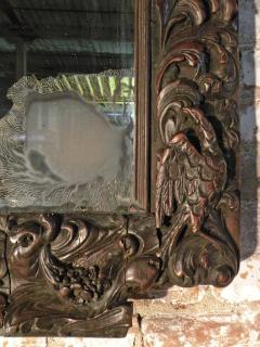 Large Flemish Baroque 17th century Carved walnut Mirror - 1307875