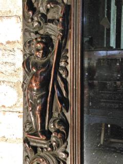 Large Flemish Baroque 17th century Carved walnut Mirror - 1307876