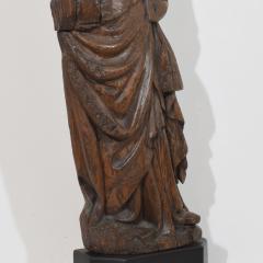 Large Flemish Medieval Gothic 15th 16th Century Carved Oak Madonna - 4485967