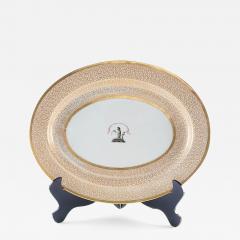 Large Flight Barr Barr Regency English Armorial Platter circa 1810 - 3610672