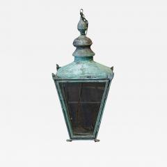 Large Foster Pullen Verdigris Copper Lantern - 1942235