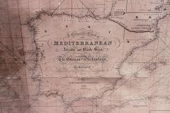 Large Framed Map of the Mediterranean - 4515005