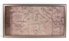 Large Framed Map of the Mediterranean - 4527575