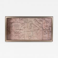 Large Framed Map of the Mediterranean - 4527576