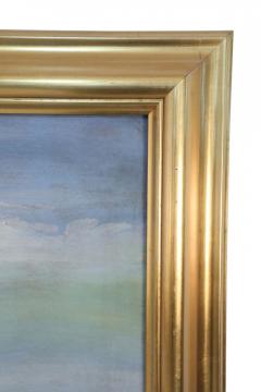 Large Framed Still Life Oil Painting of an Urn of Flowers on a Garden Bench - 4636200