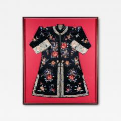 Large Framed Stunning Antique Chinese Embroidered Robe Qing Dynasty - 4412870