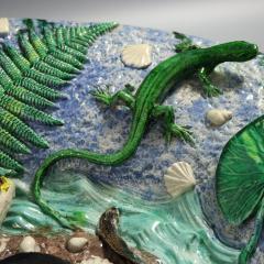 Large Francois Maurice French Palissy Majolica Platter - 4095218
