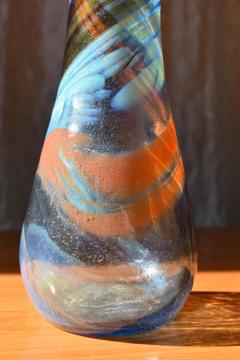 Large Free Form Art Glass Vase by Gyula Budveszel Hungary 1990s - 4816298