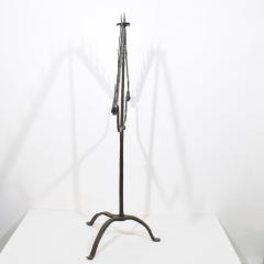 Large French 17th Century Hand Forged Iron Candleholder - 4114281