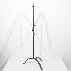 Large French 17th Century Hand Forged Iron Candleholder - 4114285