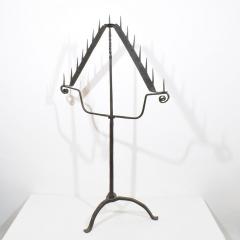 Large French 17th Century Hand Forged Iron Candleholder - 4114290