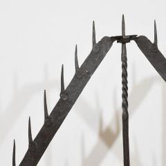 Large French 17th Century Hand Forged Iron Candleholder - 4114451