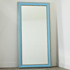 Large French 19th Century Mirror with Recent Blue Paint - 4415606