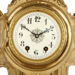 Large French 19th Century gilt bronze wall clock with religious inscriptions - 3970834