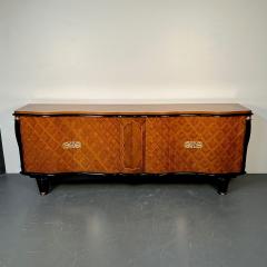 Large French Art Deco Marquetry Sideboard Buffet Rosewood Walnut Marquetry - 3015577