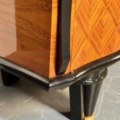 Large French Art Deco Marquetry Sideboard Buffet Rosewood Walnut Marquetry - 3015583