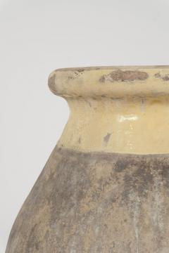 Large French Biot Jar with Yellow Glazed Rim - 4470283
