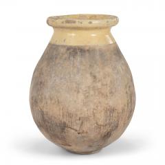 Large French Biot Jar with Yellow Glazed Rim - 4470284