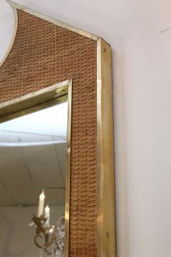 Large French Braided Rattan Frame Mirror - 1427766