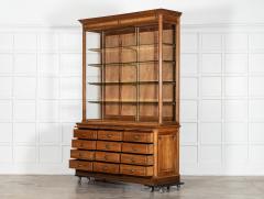 Large French Cherrywood Pharmacy Display Cabinet - 4406261