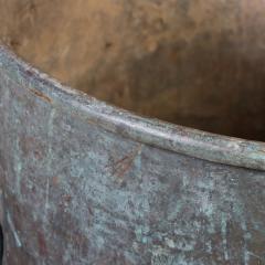 Large French Copper Pot with Handles and a Verdigris Patina C 1910 - 4764700