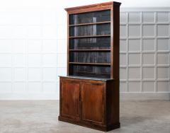 Large French Empire Mahogany Marble Bookcase Cabinet - 2852024