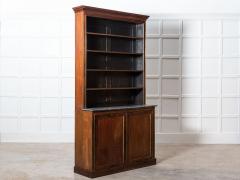 Large French Empire Mahogany Marble Bookcase Cabinet - 2852026
