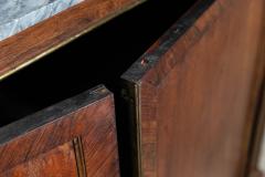 Large French Empire Mahogany Marble Bookcase Cabinet - 2852030