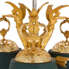 Large French Empire Style Gilt Bronze Bouillotte Lamp - 4613662