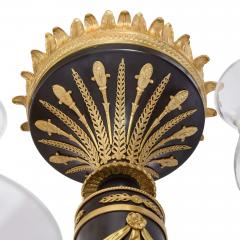 Large French Empire Style Gilt and Patinated Bronze Chandelier - 4585367
