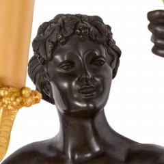 Large French Gilt Bronze Figural Wall Lights with Satyr Nymph - 4585348