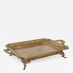 Large French Japonisme Bronze Two Handle Tray 19th Century Badham Pile Co - 611101