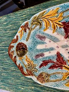 Large French Majolica Asparagus Platter 19th Century - 2160206