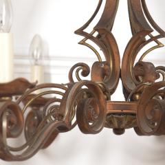 Large French Metal Chandelier - 3634766