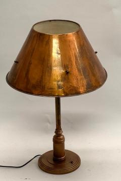 Large French Mid Century Modern Craftsman Copper Table Desk Lamp 1940 - 4533043