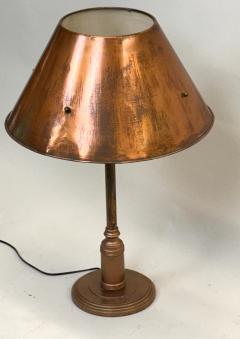 Large French Mid Century Modern Craftsman Copper Table Desk Lamp 1940 - 4533046