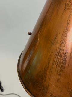 Large French Mid Century Modern Craftsman Copper Table Desk Lamp 1940 - 4533055