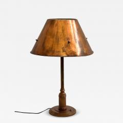 Large French Mid Century Modern Craftsman Copper Table Desk Lamp 1940 - 4533604