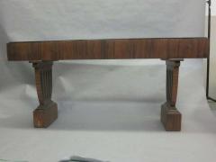 Large French Mid Century Modern Neoclassical Wood Console Sofa Table - 1819552