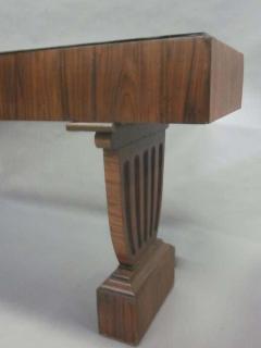 Large French Mid Century Modern Neoclassical Wood Console Sofa Table - 1819555