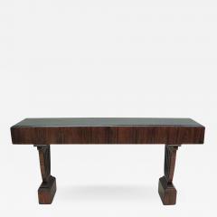 Large French Mid Century Modern Neoclassical Wood Console Sofa Table - 1821672