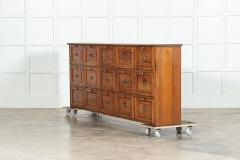 Large French Oak Haberdashery Drawers Cabinet Console - 3528760