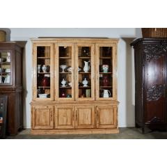 Large French Pine Cabinet Bookcase - 2072878