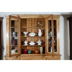 Large French Pine Cabinet Bookcase - 2072884