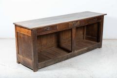 Large French Provincial 19thC Oak Elm Shop Counter - 2507273