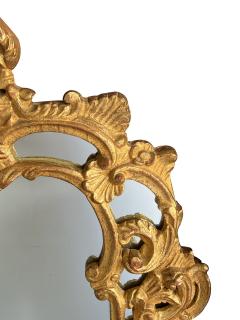 Large French Rococo Style Carved Giltwood Wall Mirror with Rocaille Crest - 4680595