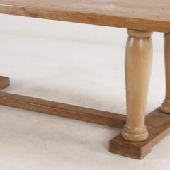 Large French farm table with shaped legs C 1910  - 3706653