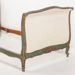 Large French painted and gilt carved daybed C 1900  - 3367518