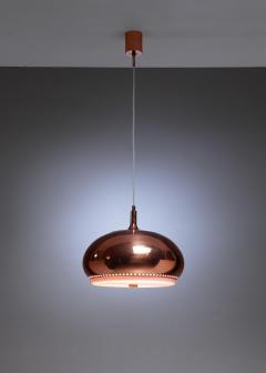 Large Full Copper Pendant Perforated Underneath Italy 1950s - 841400